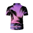 thumbnail image 6 of Sakmal Breathable Men's and Big Men's Button Down Hawaiian Shirts Short Sleeve Tshirts Tropical Floral Purple Mens Shirts L, 6 of 6