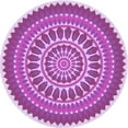 thumbnail image 1 of Ahgly Company Machine Washable Indoor Round Transitional Crimson Purple Area Rugs, 6' Round, 1 of 7