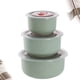 thumbnail image 4 of EeaseMX 3 cajas de paja de trigo para guardar alimentos, recipientes para el almuerzo, vajilla, juego de vajilla (verde nórdico), 4 of 7