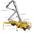 thumbnail image 2 of Dsseng 1/55 Concrete Pump Truck Model Engineering Car Alloy Vehicle Kids Toy Gift, 2 of 10
