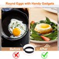 thumbnail image 5 of Juego de anillos para huevos COTEY, tamaño grande, 9 cm, acero inoxidable antiadherente, 4 unidades, 5 of 5