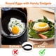 thumbnail image 5 of Juego de anillos para huevos COTEY, tamaño grande, 9 cm, acero inoxidable antiadherente, 4 unidades, 5 of 5