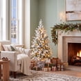 thumbnail image 5 of OasisCraft Pre-Lit 4.5FT Snow Flocked Christmas Tree 100LED Lights, 5 of 8