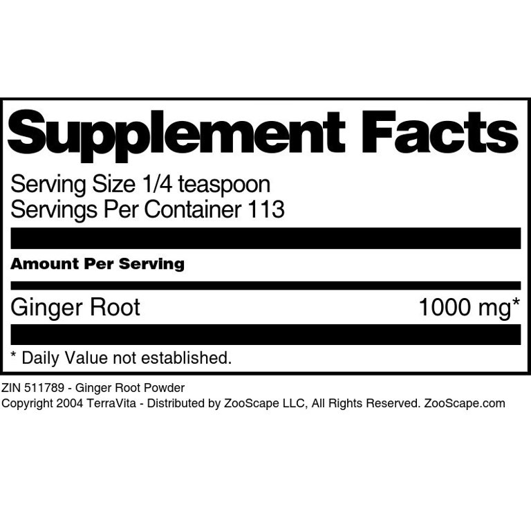 TerraVita Ginger Root Powder, (4 oz, 2-Pack, Zin: 511789)