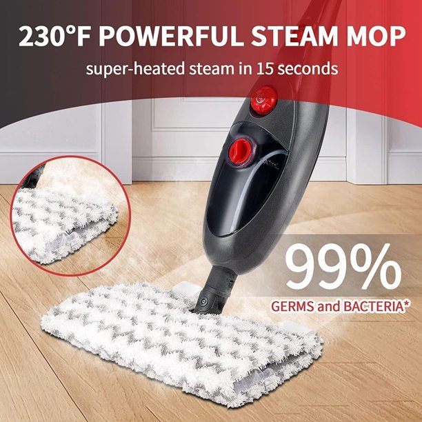 Steam Mop, 12in 1 Multipurpose 1300W Floor Steamer,Detachable Handheld