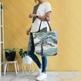 thumbnail image 4 of FORMRS Womens Canvas Tote Bag with Zipper Inner Pocket Shoulder Handbag, Mounatin at Dawn, 4 of 7