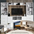 thumbnail image 5 of Entertainment Center with Bookshelves, Modern Entertainment Wall Unit with 13 Shelves TV Stand for Televisions Up to 70'' Display Cabinet for Living Room, 5 of 9