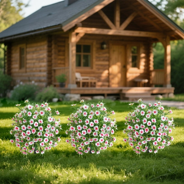 Outdoor Color Breath Ground Plug Simulation Plant Ground Nail Decoration Courtyard Garden Ground Fake Flowers