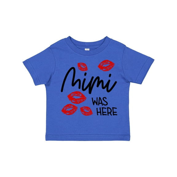 Inktastic Mimi Was Here Red Kisses Boys or Girls Toddler T-Shirt