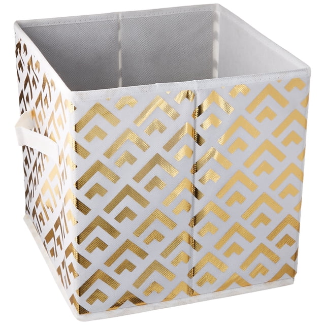 Set de 2 Contenedores de Almacenamiento DII con Diseño Metálico de Diamante 28x28x28 cm