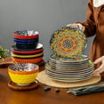 thumbnail image 5 of MALACASA 24 Piece Dinnerware Sets, Bohemian Plates and Bowls Set for 6, Porcelain Dinner Set, Multicolor, 5 of 8