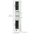 thumbnail image 3 of HOMCOM Tall Bathroom Storage Cabinet Free Standing Tower w/ Doors Shelves, 3 of 10