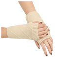 thumbnail image 2 of pxiakgy gloves for women knitted fingerless arm keep winter girl gloves mitten warm women warm soft glovesgloves mittens beige + one size, 2 of 2