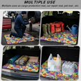 thumbnail image 3 of Qpednta Car Cargo Liner 29"x39" Trunk Mat for SUV Non-Slip Flower Power, All-Weather Polyester With Anti-Slip Backing Dustproof Universal Rear Cargo Protection Accessory, 3 of 7