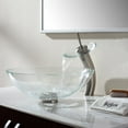 thumbnail image 5 of KRAUS Glass Vessel Sink in Crystal Clear with Pop-Up Drain and Mounting Ring in Satin Nickel, 5 of 9