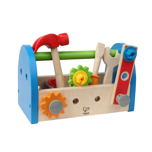 Juego de herramientas Hape Fix It de madera, 14 piezas, para niños mayores de 3 años