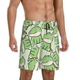 thumbnail image 2 of Naloa Cute Crocodile Men's Short Pajama Pants, Lounge Comfort Shorts with Elasticized Waistband and Side Pockets - Small, 2 of 9