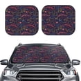 thumbnail image 2 of Windshield Sun Shade, Colorful Dinosaur Cartoon Foldable Car Sun Shade Windshield For Front, 2 Pieces, 2 of 4