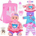 thumbnail image 1 of Muñeca eBuddy Reborn de 30 cm con 3 juegos de ropa, mochila y accesorios, 1 of 7