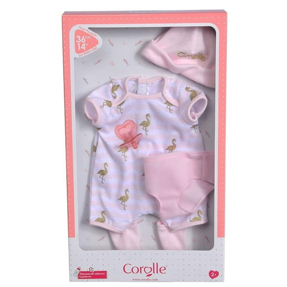 Corolle - Layette Set - 6 Piece Clothing and Accessory Set for Mon Grand Poupon 14" Baby Dolls