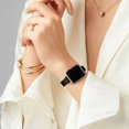 thumbnail image 5 of Stiroll Correas De Cuero Delgadas Compatibles Con Apple Watch Band 38 Mm, 40 Mm, 41 Mm, 42 Mm (Serie 10) Pulsera Delgada De Cuero De Grano Superior Para Iwatch Ultra Se Series 10/9/8/7/6/5/4/3/2/1 (Ne, 5 of 5