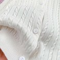 thumbnail image 6 of SERTGUTR Girls Cable Knit Cardigan, Button Front Round Neck Long Sleeve, Solid Color Ribbed Trim Cozy Top, Everyday School Fall Winter Sweater, 6 of 7