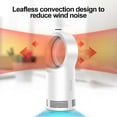 thumbnail image 2 of Mini Energy Saving Ceramic Fan Heater with 3s Fast Heating, Tip-over and Overheat Protection, for Bathroom, Office, Living Room (White), 2 of 5