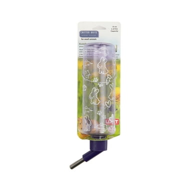 The Lixit 16 oz Transparent See-Through Cage Water Bottles for Small Animals.