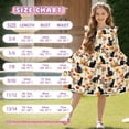 thumbnail image 6 of FKELYI Black Cat Flower Print Ruffle Twirly Dress for Girl Long Sleeve Crew Neck Casual Dress for Party Holiday Spring Fall Playwear for 3-14 Y Girls, 3-4 Y, 6 of 6