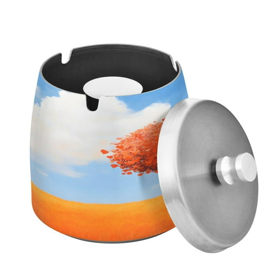 ALAZA Cigar Ashtray with Lid Heart Shaped Tree Ash Tray for Cigarettes Smokeless Ashtrays