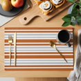 thumbnail image 2 of Orange Stripes Placemats Set of 12 Modern Minimalist Horizontal Ombre Lines Place Mats Indoor Wipeable Table Mats Washable Cloth Dining Table Placemats for Kitchen Holiday Party Home Decor 13x19 Inch, 2 of 9