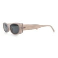 thumbnail image 6 of Womens Narrow Rectangle Subtle Cat Eye Retro Plastic Sunglasses Slate - Black, 6 of 8