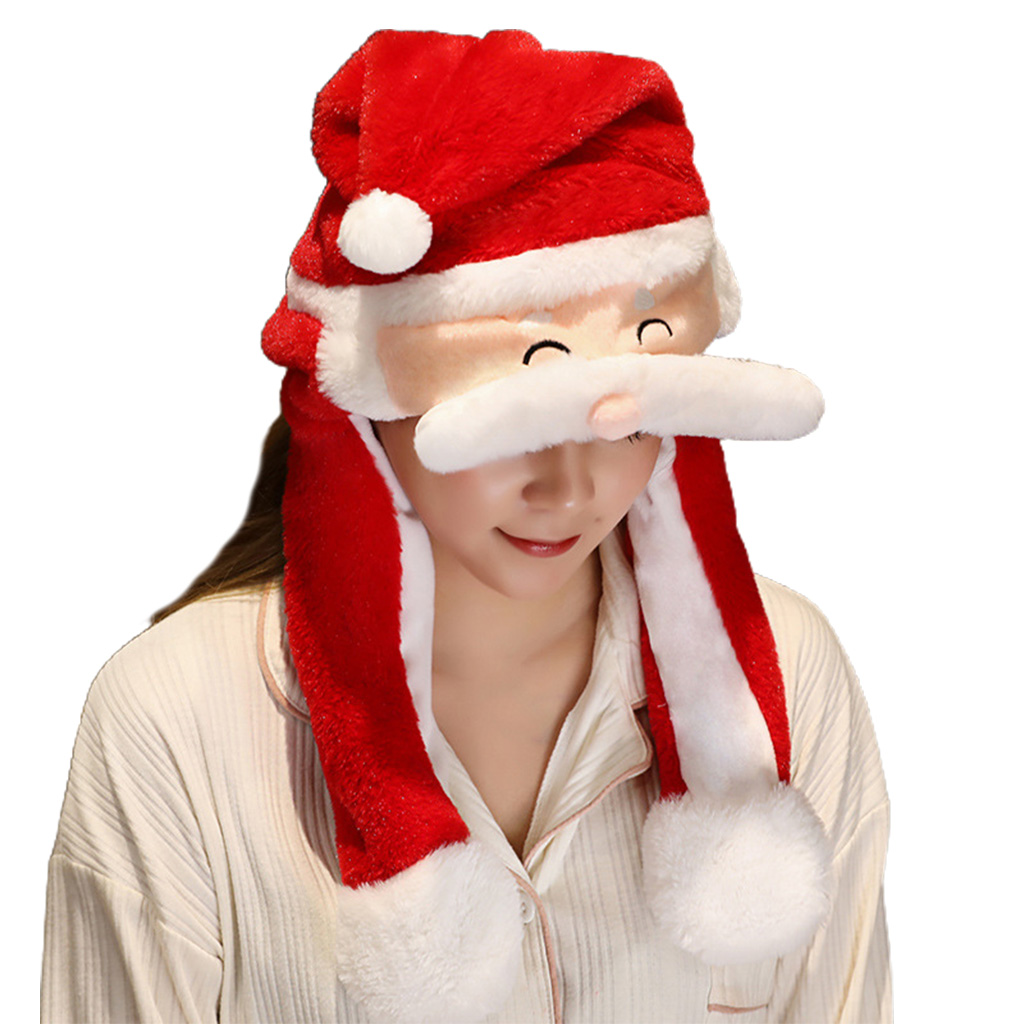 Kawaii Plush Animal Hat Airbag Inside to Move Ears Halloween Christmas