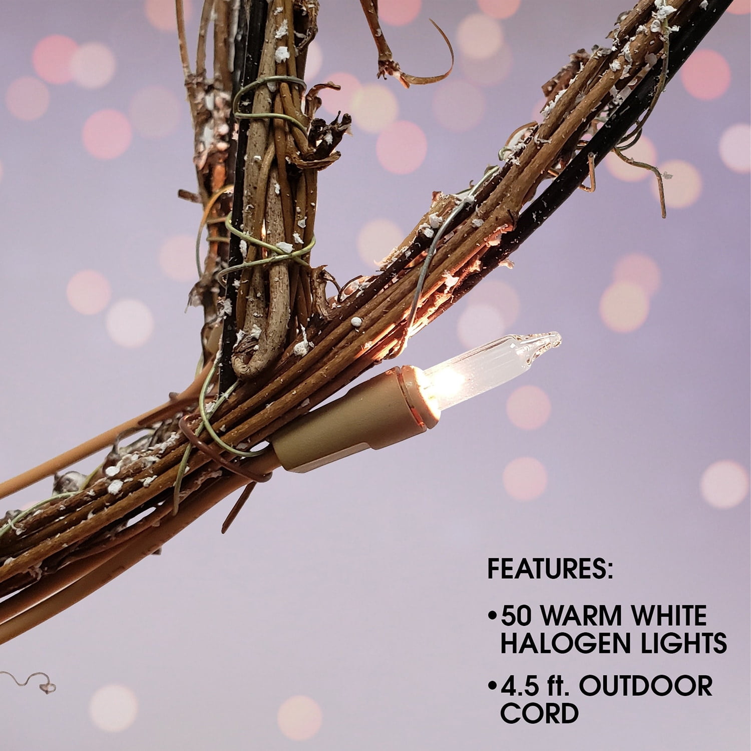 Alpine Corporation Outdoor Holiday Rattan Reindeer with LED Lights