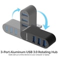 thumbnail image 2 of Concentrador giratorio Mini USB 3.0 de 3 puertos sabrent Concentrador giratorio, 2 of 2