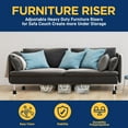 thumbnail image 5 of LifeMaster 4pcs Bed Risers 3 inch - Heavy Duty Furniture Risers for Sofa Couch - Great for Under Bed Storage (Black) - 1300lbs Total Support, 5 of 5