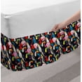 thumbnail image 2 of Animal Bed Skirt, Colorful Exotic Birds Cockatoo Flamingo Macaw Parrot Toucan Tropic Wildlife Artwork, Elastic Bedskirt Dust Ruffle Wrap Around for Bedding Decor, 4 Sizes, Multicolor, by Ambesonne, 2 of 2