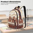 thumbnail image 7 of Kuiaobaty Rugby Print Kids Backpack for Boys Girls Ice Cream Print Bookbag Daypack with Cup Holder 17 Inch School Backpack for School, Brown, 7 of 7