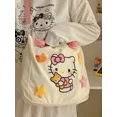 thumbnail image 3 of 2024 Anime Figure Kitty Canvas Bag Zippered Hello Kitty Student Book Large Capacity Class Tote Bag Shopping Girl Gift, 3 of 6
