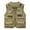 Khaki, variant on Outdoor Cargo Jackets for Men's Casual Work Safari Travel Photo Fishing Vest Zip-up Waistcoat Multi Pockets (3X-Large, Khaki)