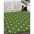 thumbnail image 3 of Ahgly Company Machine Washable Indoor Rectangle Transitional Pea Green Area Rugs, 2' x 3', 3 of 7