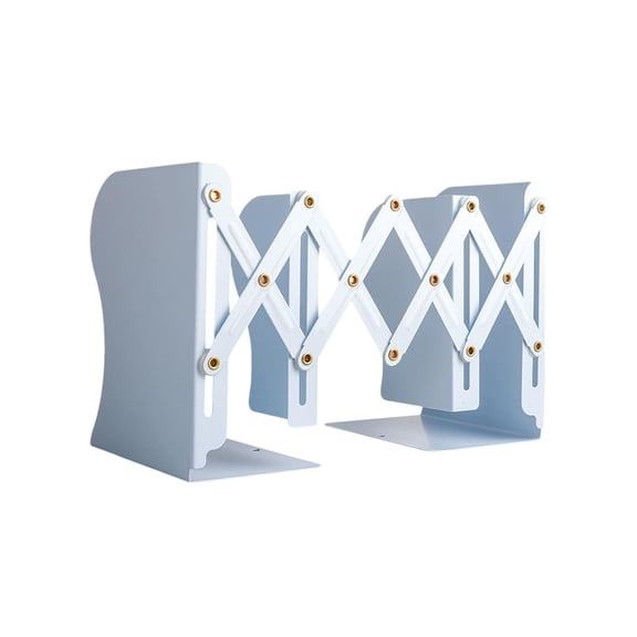 Adjustable Metal Bookend, Expandable Heavy Duty Bookends, Expanding Desk Book Organizer Holder, Desktop Book Stopper for Home Dorm Office Use