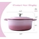 thumbnail image 4 of Horno holandés con tapa de hierro fundido esmaltado EDGING CASTING, olla redonda para hornear pan, 7 cuartos, color rosa, 4 of 5