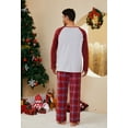 thumbnail image 2 of U2SKIIN Matching Pajamas for Couples, Plaid Ultra Soft Pullover Pjs Set for Men Warm Loungewear（Burgundy/Red Blue Plaid，L）, 2 of 5