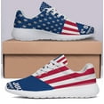 thumbnail image 3 of Happy 4th Of July Shoes Independence Day Print Sneakers Lightweight Comfortable Running Shoes for Men Women White Size 10.5, 3 of 7