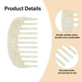 thumbnail image 3 of Unique Bargains Wide Tooth Combs for Women Anti-Static Pocket Size Comb for Thick Curly Hair Travel Comb Mini Comb Retro Wide Tooth Combs for Wet and Dry White, 3 of 7
