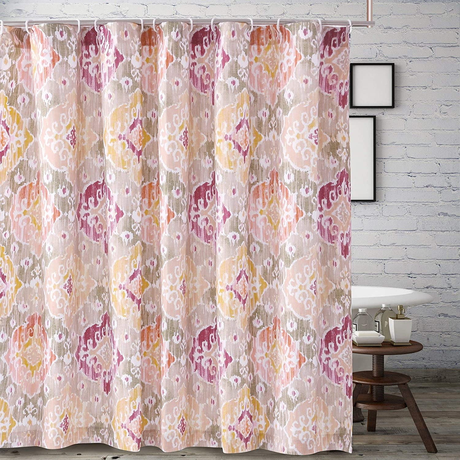 Home Essence Piedmont Tufted Solid Print Polyester Shower Curtain, 72 ...