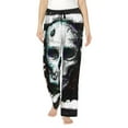 thumbnail image 2 of Picia Watercolor Skull Womens Soft Woven Cotton Elastic Waistband Sleep Pajama Pant Lounge Sleep Pant With Pockets And Drawstring-Large, 2 of 9