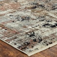 thumbnail image 4 of Cool Grey/Spice Abstract Area Rug 2'6" x 3'8" 3' x 5' Indoor Entryway, Kitchen, Bedroom, 4 of 5