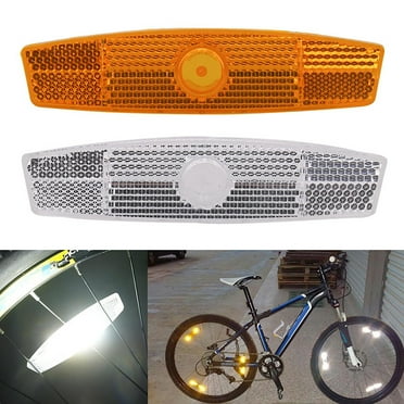 10pcs Bike Reflector Kit - Front & Rear Safety Reflectors For Handlebars And Seatposts, Red & White